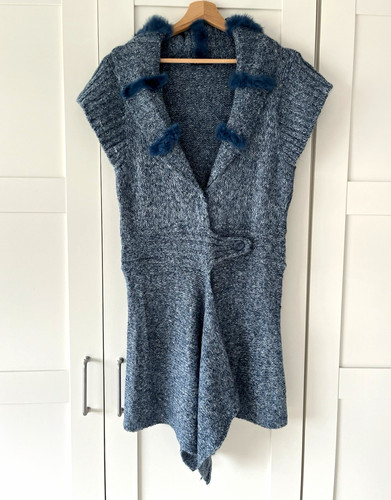 Leana longline cardigan blau - leana, longline-cardigan