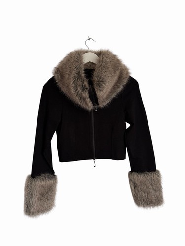 Markenlos pelzbesatz cardigan - markenlos,