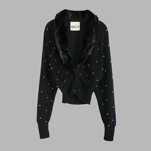Aniye schwarze strickjacke - aniye, by